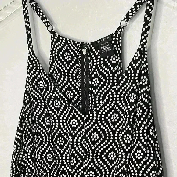 Torrid Black White Polka Dot Boarder Print Challis Cami 1 1X 14/16 - Picture 6 of 8